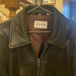 Alfani Men's Dark Leather Jacket